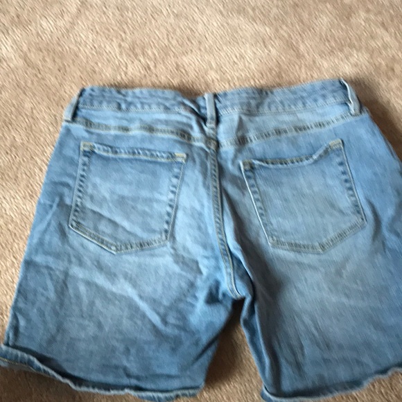 blue denim zipper up shorts - Picture 2 of 4